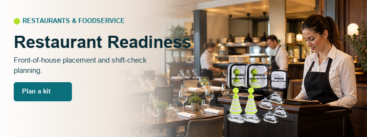Mobile Fitiger restaurant choking readiness banner for foodservice planning