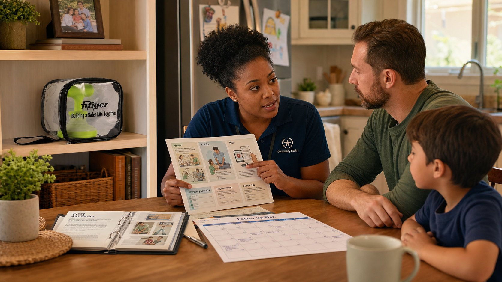 Real FITIGER FoldPumpVac package reviewed as one component of a family prevention, training, emergency-contact, replacement, and follow-up plan