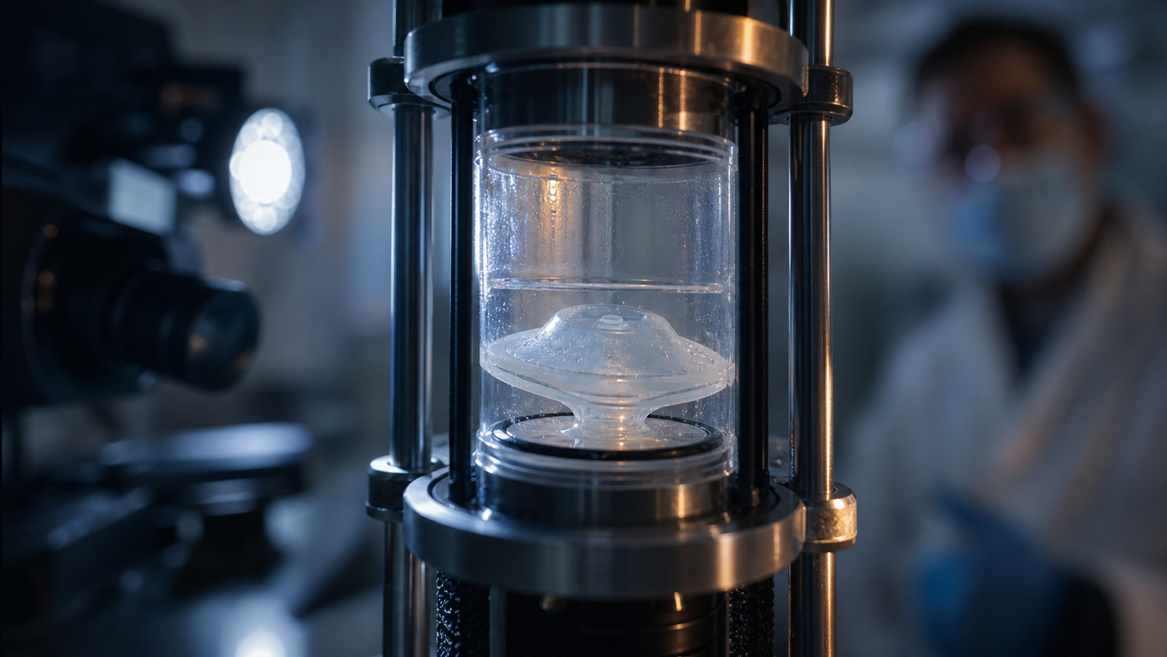 A high-speed test rig captures a transparent valve diaphragm failing to reseat before the next cycle.