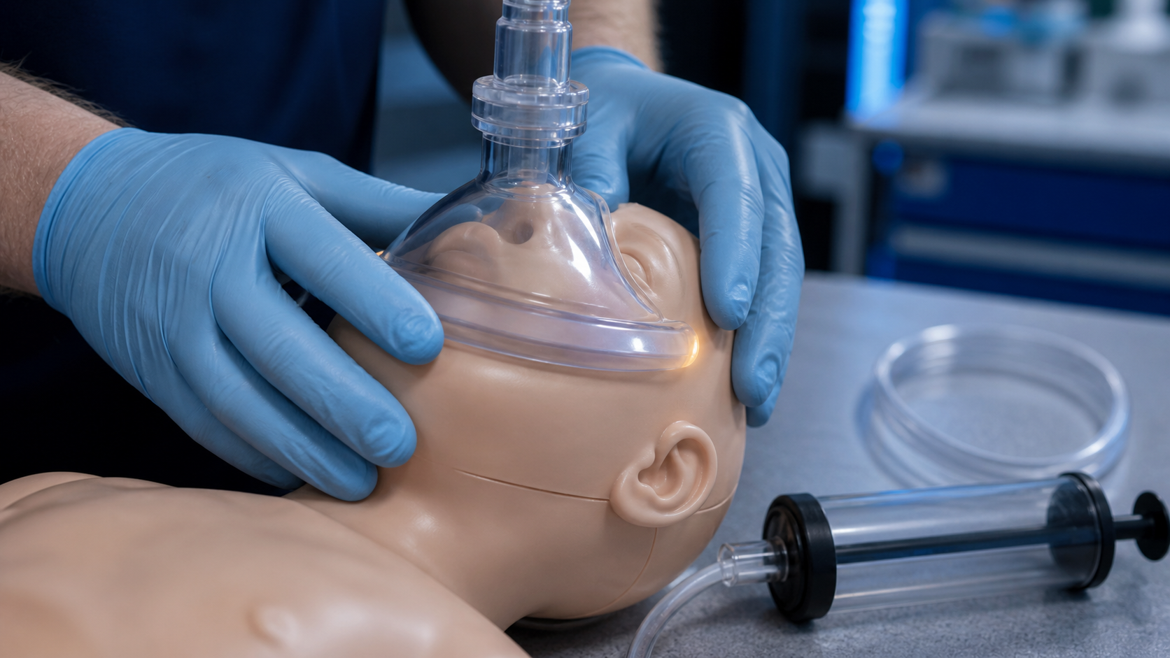 Clinical simulation showing how mask alignment and an edge leak affect suction-device seal performance