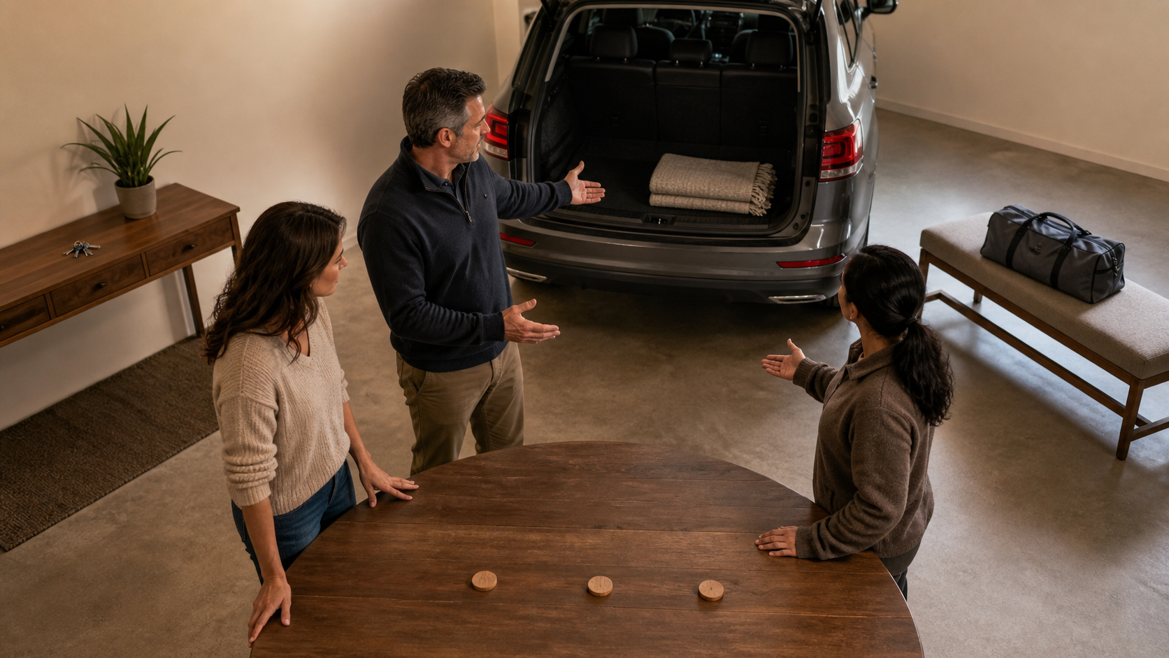 Caregivers comparing home, car, and travel placement contexts