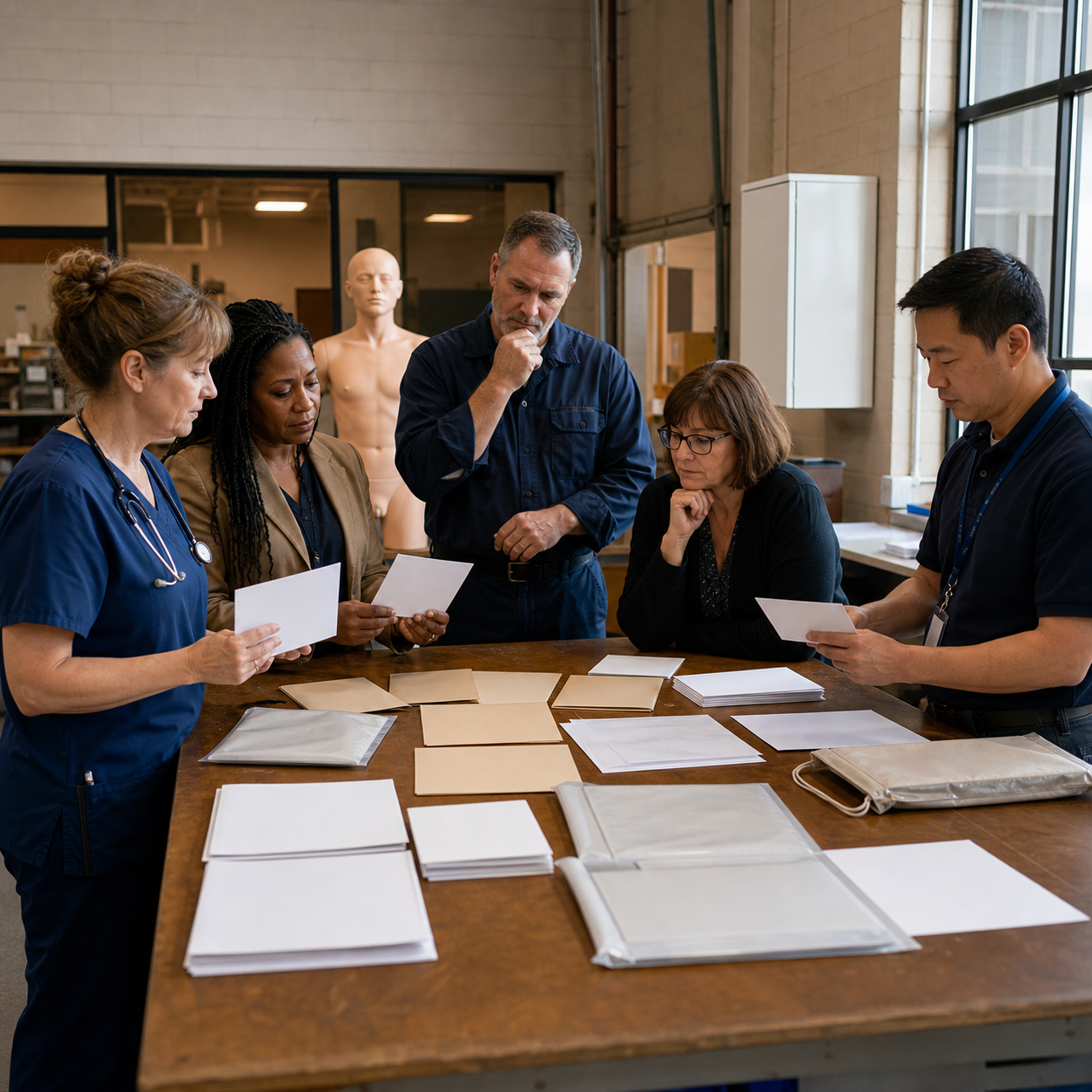Facility procurement committee audits anonymous storage training replacement and emergency-role evidence