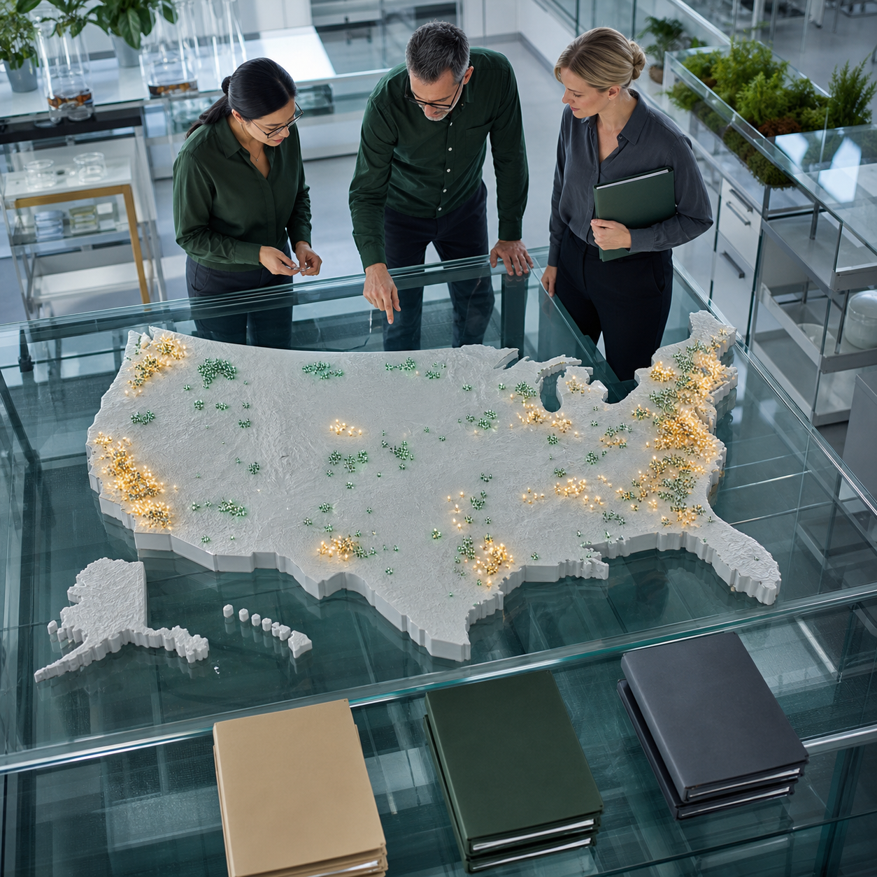 Analysts examine a national risk-concentration map to identify where schools, care facilities, and households need stronger airway readiness