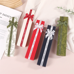 Moyi Packaging Custom Premium Printed Ribbon Jewelry Box Lift-off Design For Necklace Storage