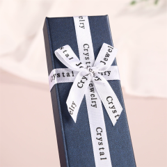 Moyi Packaging Custom Premium Printed Ribbon Jewelry Box Lift-off Design For Necklace Storage