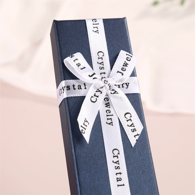 Moyi Packaging Custom Premium Printed Ribbon Jewelry Box Lift-off Design For Necklace Storage