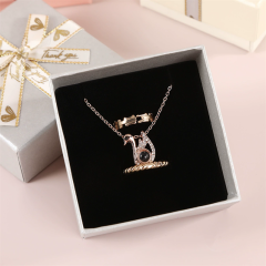 Moyi Premium Gold Foil Bow Jewelry Box Lift-off Design For Gifting And Storage