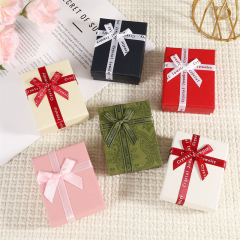 Elegant Printed Ribbon Jewelry Box Premium Lift-off Lid Gift Storage Solution Moyi Packaging
