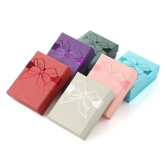 Moyi Packaging Colorful Bow Gift Jewelry Box Customizable Luxury Packaging For Every Occasion