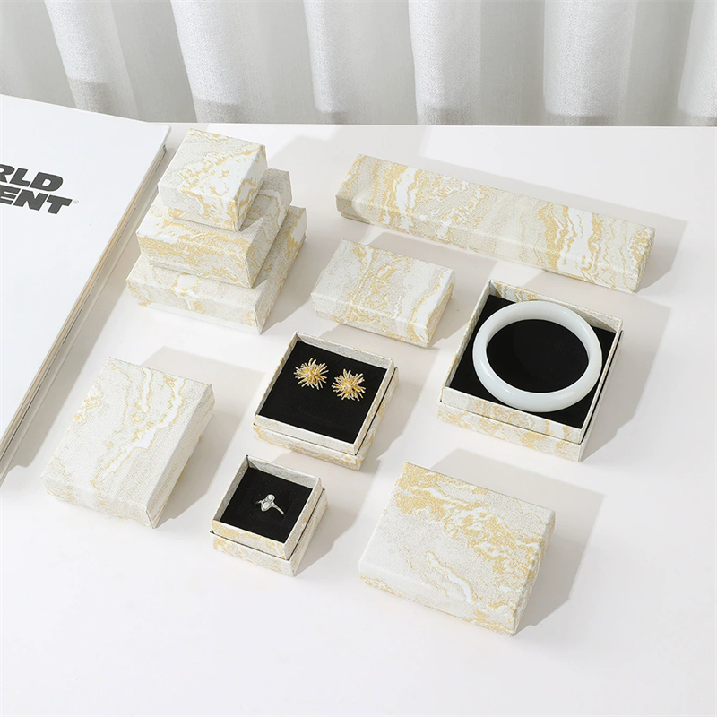 Moyi Packaging Marble Pattern Jewelry Box Custom Luxury Packaging For Jewelry