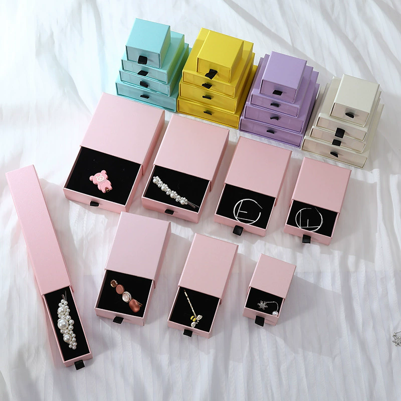 Custom Stackable Jewelry Box Multi-Color Matte Paper Packaging By Moyi