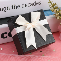 Premium Square Fift Box With Large Bow Customizable For Jewelry By Moyi Packaging