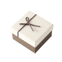Moyi Packaging Two-Tone Color Block Jewelry Box Elegant Ribbon Tie Design