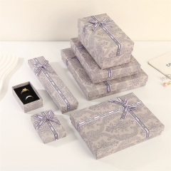 Luxury Textured Gift Jewelry Box Set Custom Size For Holidays Weddings Moyi Packaging