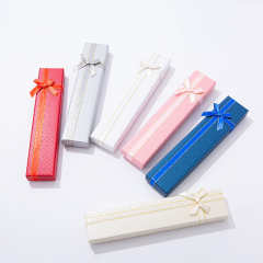 Moyi Packaging Long Slim Gift Box With Bow Custom Colors For Jewelry & Accessories