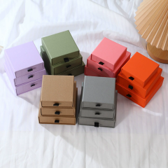 Moyi Packaging Drawer Style Multicolor Jewelry Box Complete Set With Long Box