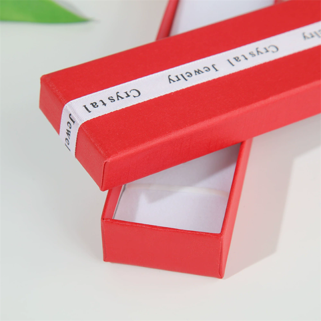 Moyi Packaging Vibrant Red Jewelry Box With White Bow Custom Sizes & Sets