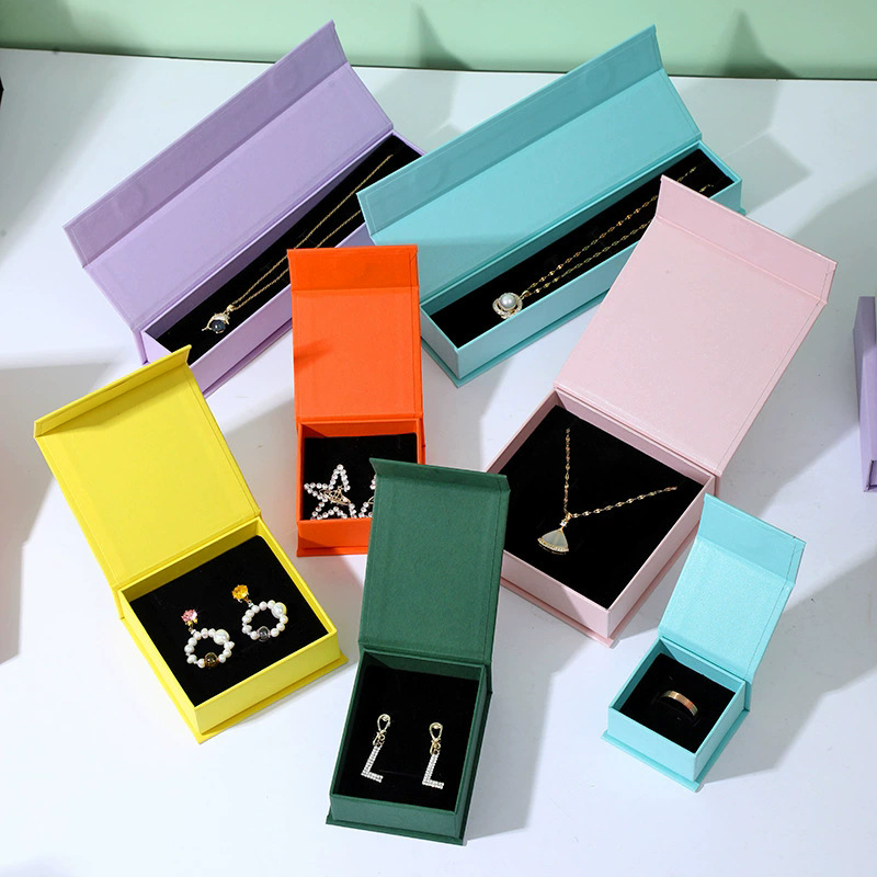 Moyi Luxury Flip-Top Jewelry Box Multicolor Premium Packaging For Rings & Necklaces