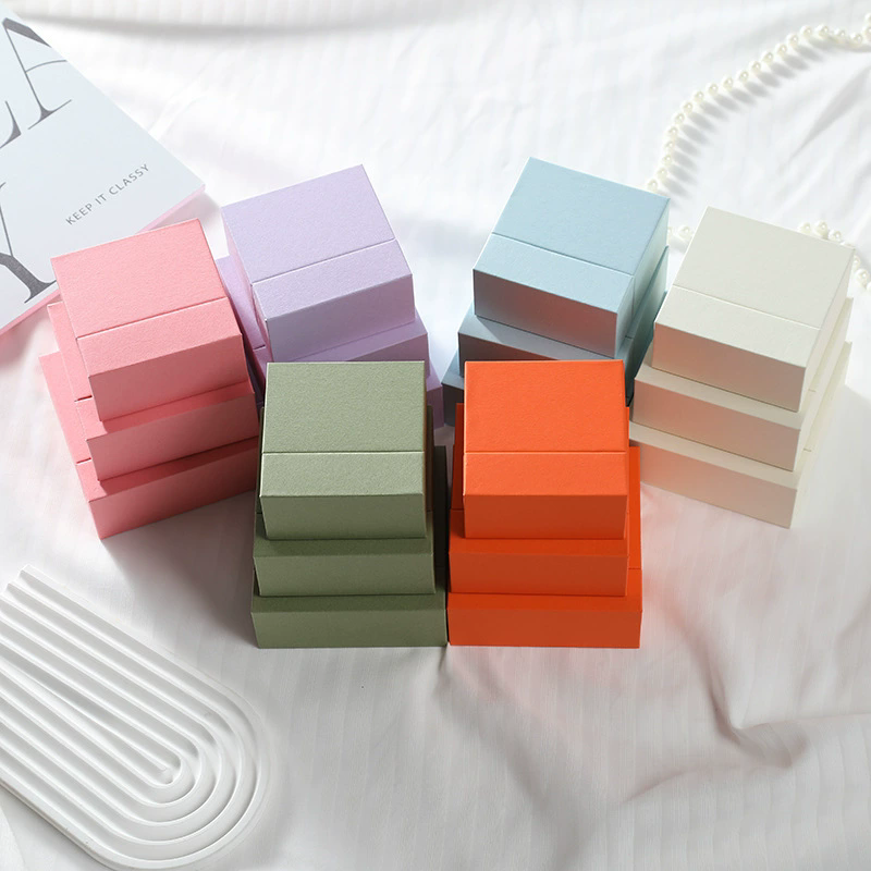 Wholesale Stackable Jewelry Box Custom Color Matte Paper Gift Box By Moyi Packaging