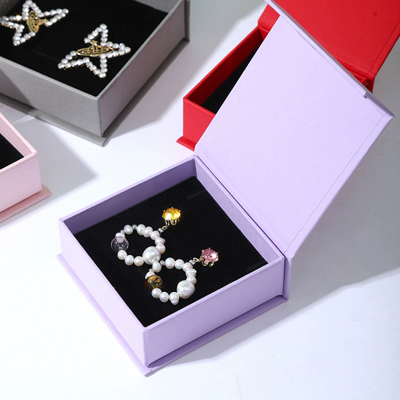 Moyi Luxury Flip-Top Jewelry Box Multicolor Premium Packaging For Rings & Necklaces