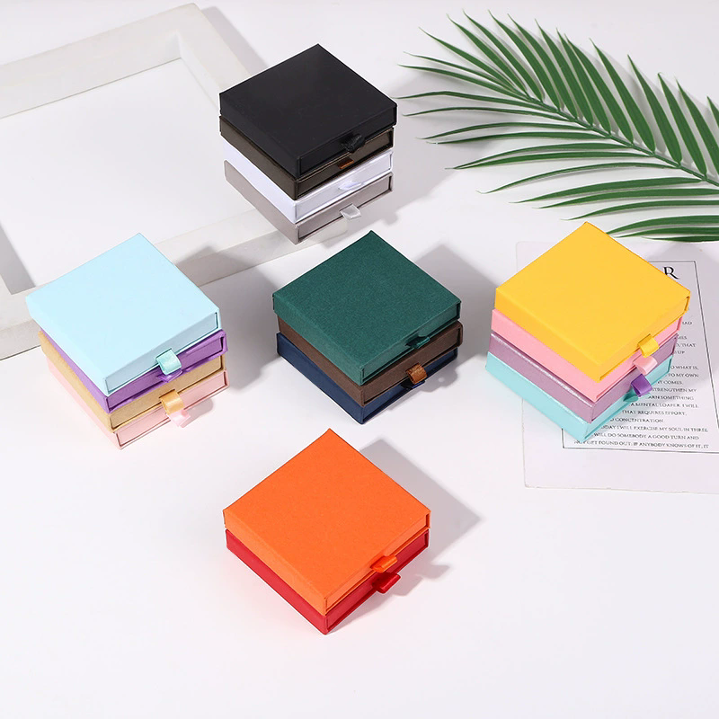 Moyi Packaging Wholesale Drawer Jewelry Box Custom Color Paper Gift Box For Jewelry