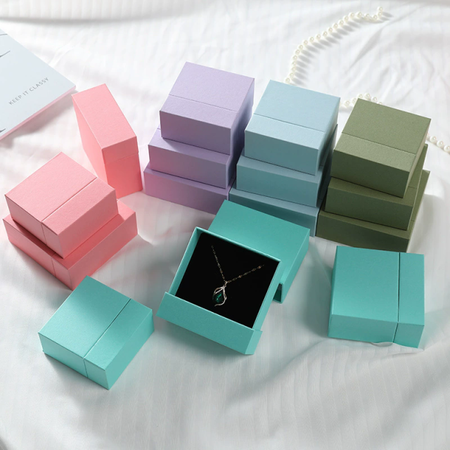 Wholesale Stackable Jewelry Box Custom Color Matte Paper Gift Box By Moyi Packaging