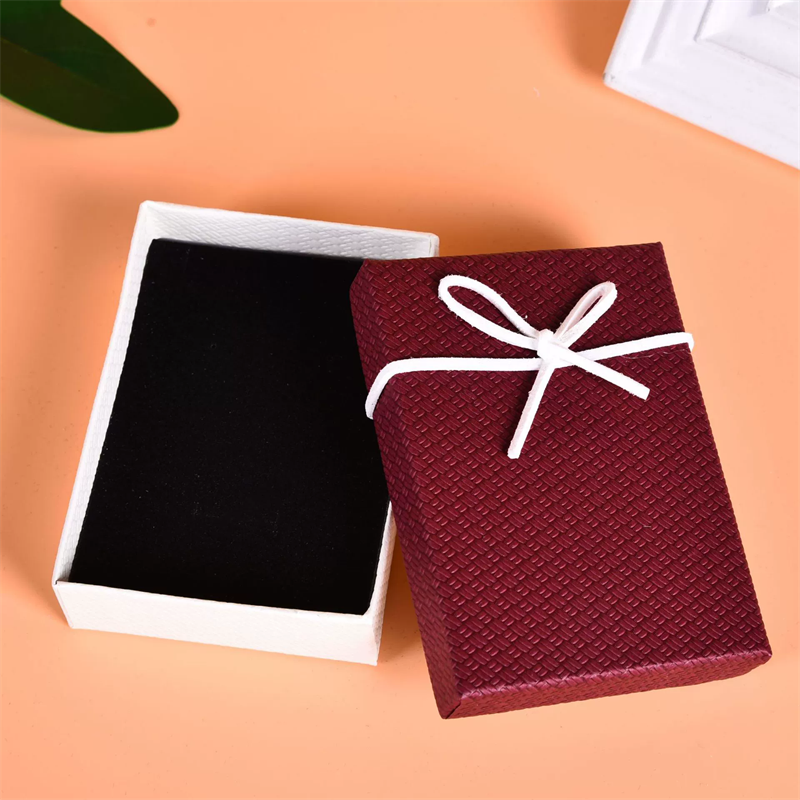 Premium Two-Tone Jewelry Box With Elegant Ribbons Custom Color Combinations By Moyi