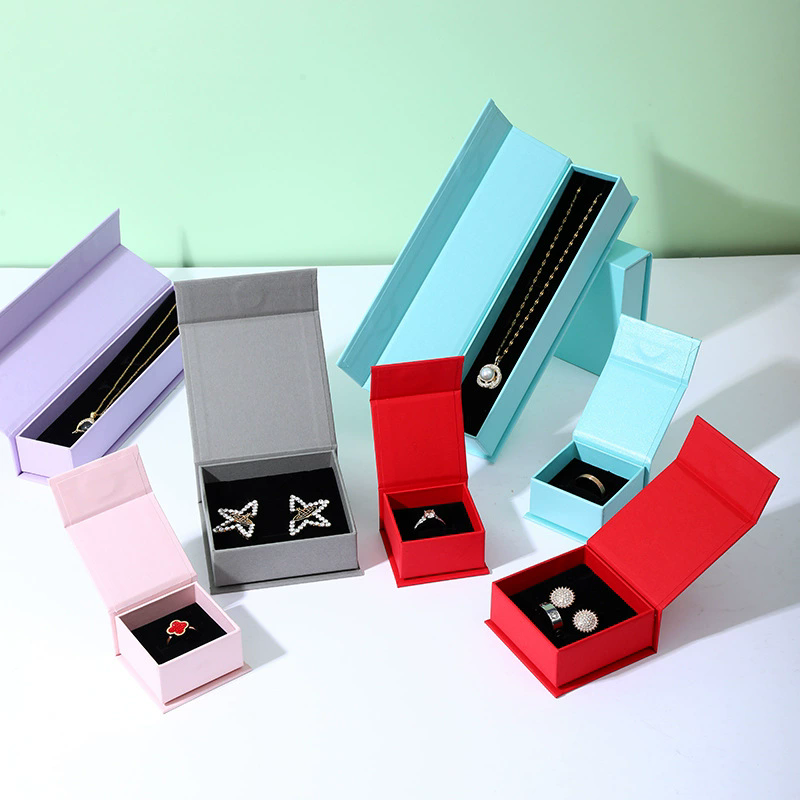 Moyi Luxury Flip-Top Jewelry Box Multicolor Premium Packaging For Rings & Necklaces