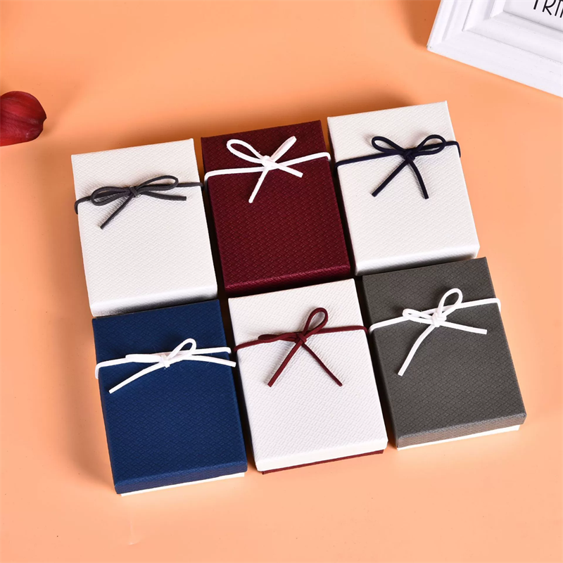 Premium Two-Tone Jewelry Box With Elegant Ribbons Custom Color Combinations By Moyi