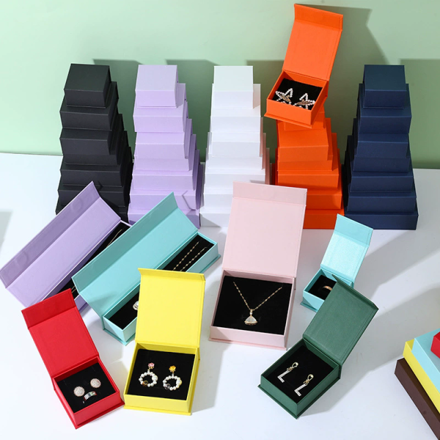 Moyi Luxury Flip-Top Jewelry Box Multicolor Premium Packaging For Rings & Necklaces
