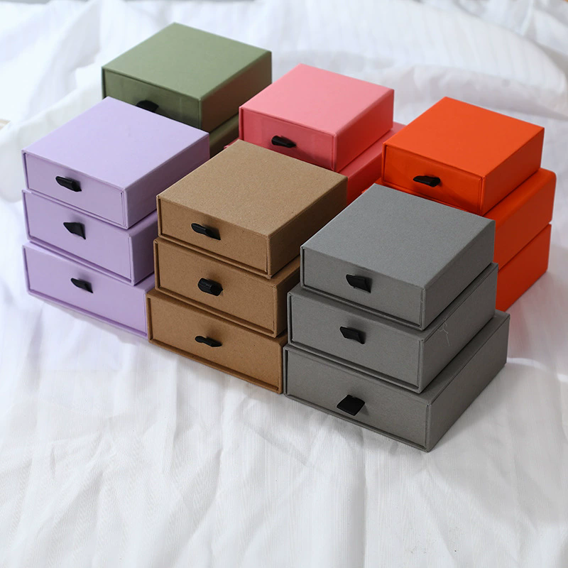 Custom Stackable Jewelry Box Multi-Color Matte Paper Packaging By Moyi