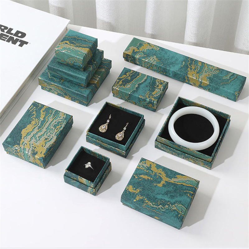 Moyi Packaging Marble Pattern Jewelry Box Custom Luxury Packaging For Jewelry
