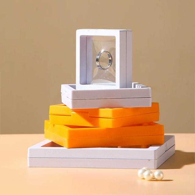 Wholesale 3D Floating Jewelry Box Transparent PE Film Display Packaging By Moyi