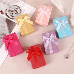 Custom Ribbon Bow Jewelry Box Multi-Color Flip-Top Gift Packaging By Moyi