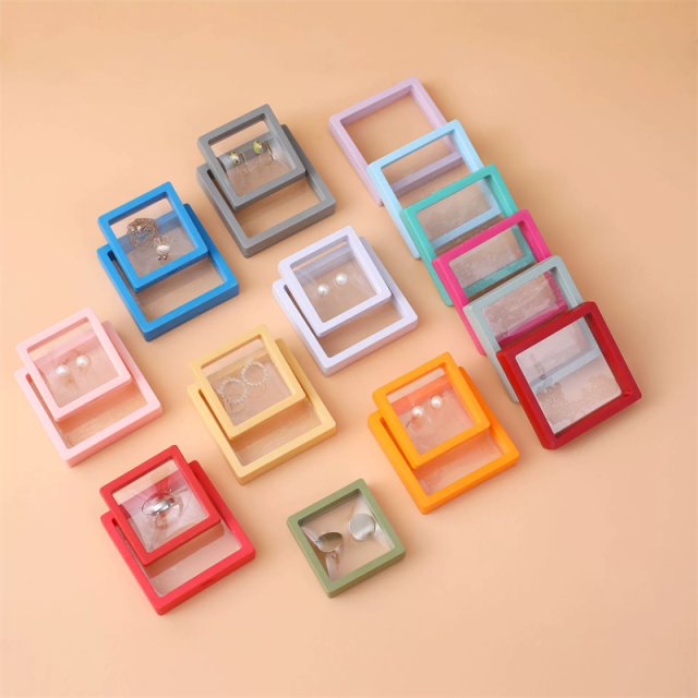 Wholesale 3D Floating Jewelry Box Transparent PE Film Display Packaging By Moyi