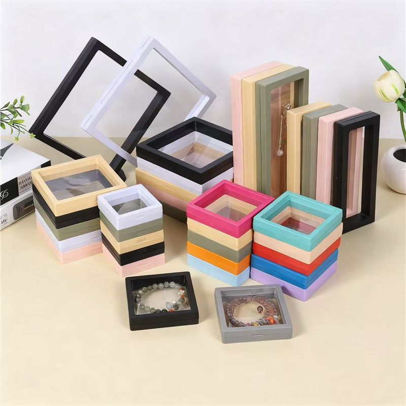 Wholesale 3D Floating Jewelry Box Transparent PE Film Display Packaging By Moyi