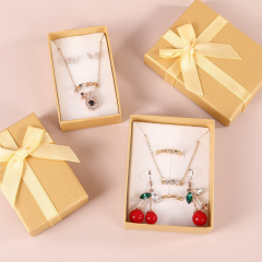 Custom Ribbon Bow Jewelry Box Multi-Color Flip-Top Gift Packaging By Moyi