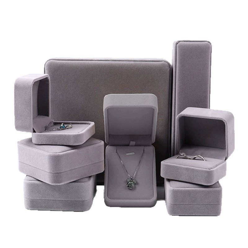 Moyi Packaging Multi-Color Velvet Jewelry Box Set Versatile Ring & Necklace Box