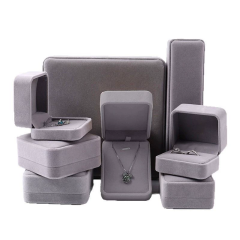 Moyi Packaging Multi-Color Velvet Jewelry Box Set Versatile Ring & Necklace Box