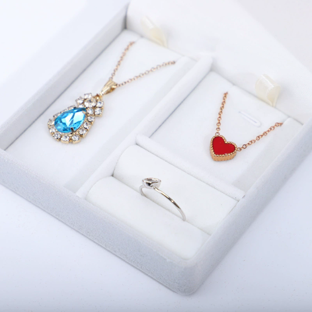 Moyi Packaging Custom Multi-Type Velvet Jewelry Box Set Premium Ring Necklace Bracelet Packaging
