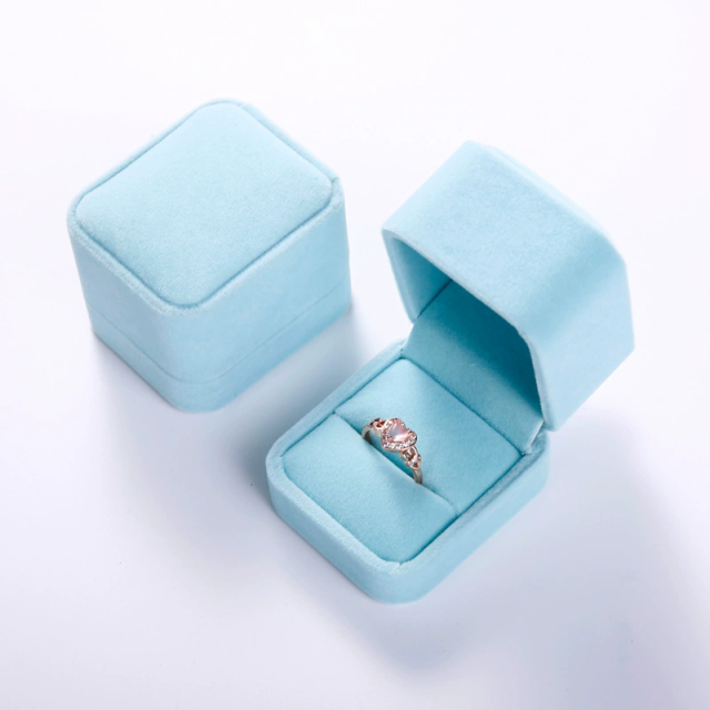 Moyi Packaging Premium Velvet Ring Jewelry Box Multi-color Options For Gift Giving