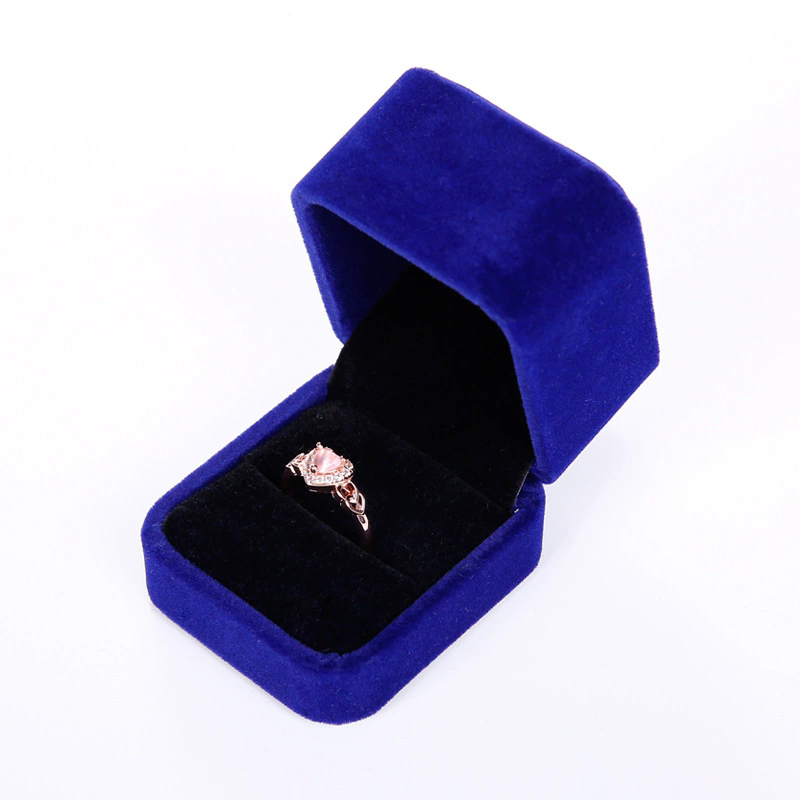 Moyi Packaging Premium Velvet Ring Jewelry Box Multi-color Options For Gift Giving