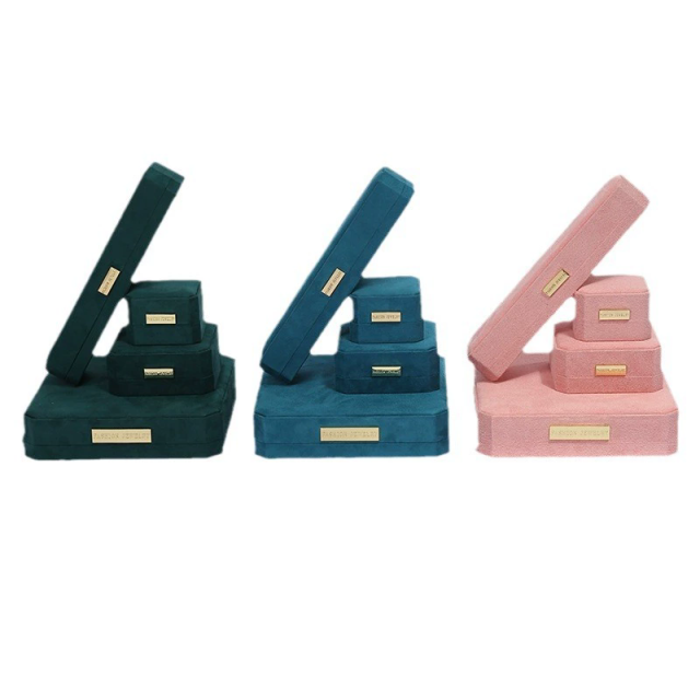 Moyi Luxury Velvet Jewelry Box Set Complete Packaging For Rings Necklaces & Bracelets