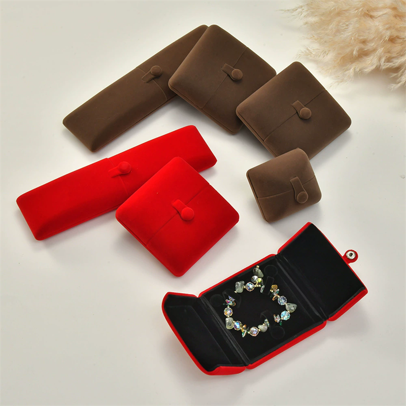 Moyi Luxury Velvet Double-open Jewelry Box Premium Ring & Necklace Gift Packaging