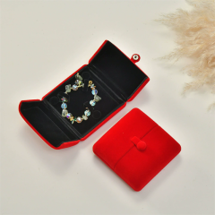 Moyi Luxury Velvet Double-open Jewelry Box Premium Ring & Necklace Gift Packaging