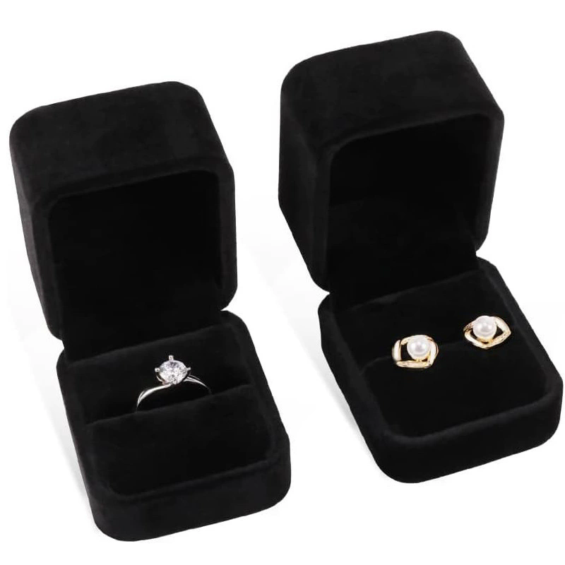 Moyi Packaging Premium Velvet Ring Jewelry Box Multi-color Options For Gift Giving