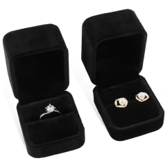 Moyi Packaging Premium Velvet Ring Jewelry Box Multi-color Options For Gift Giving