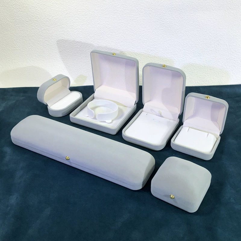 Moyi Luxury Velvet Jewelry Box Set Premium Ring Pendant & Bracelet Display Packaging