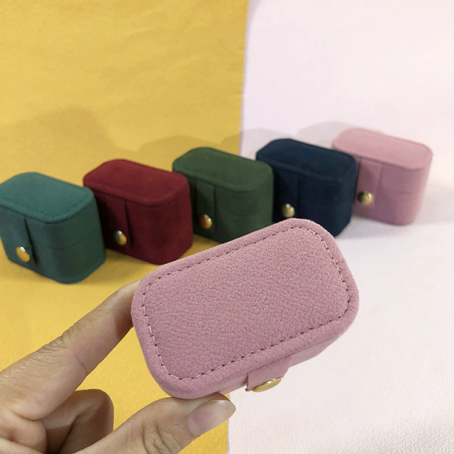 Moyi Velvet Travel Jewelry Box Compact Storage For Travel & Daily Use