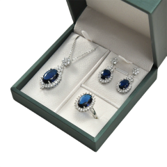 Moyi Luxury PU Leather Jewelry Box Premium Gift Packaging For Ring Necklace & Earring